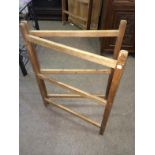 Vintage Double Sectioned Pine Towel Rack To bid live please visit www.yeovilauctionrooms.com