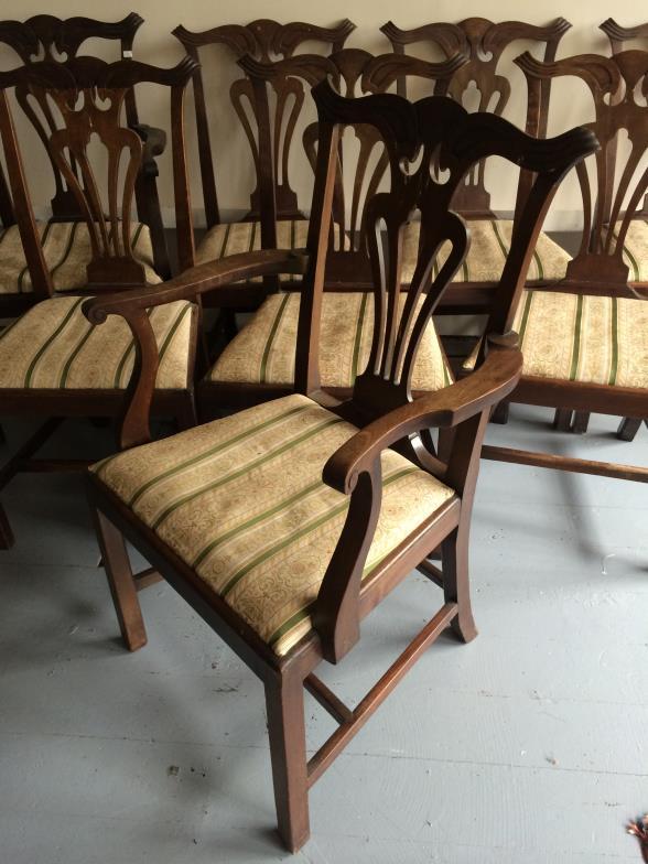 Set of Eight Georgian Dining Chairs To bid live please visit www.yeovilauctionrooms.com - Image 3 of 3