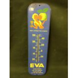 Vintage French Metal EVA Thermometer 69 x 19cms To bid live please visit www.yeovilauctionrooms.com