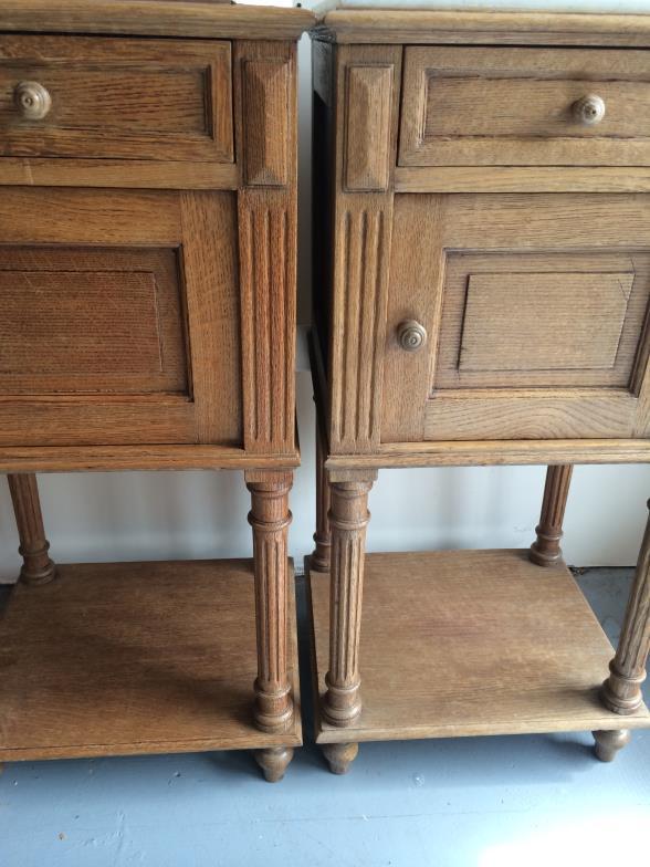 Pair Of Marble Top Pot Cupboards 1 A/F. To bid live please visit www.yeovilauctionrooms.com - Image 2 of 2