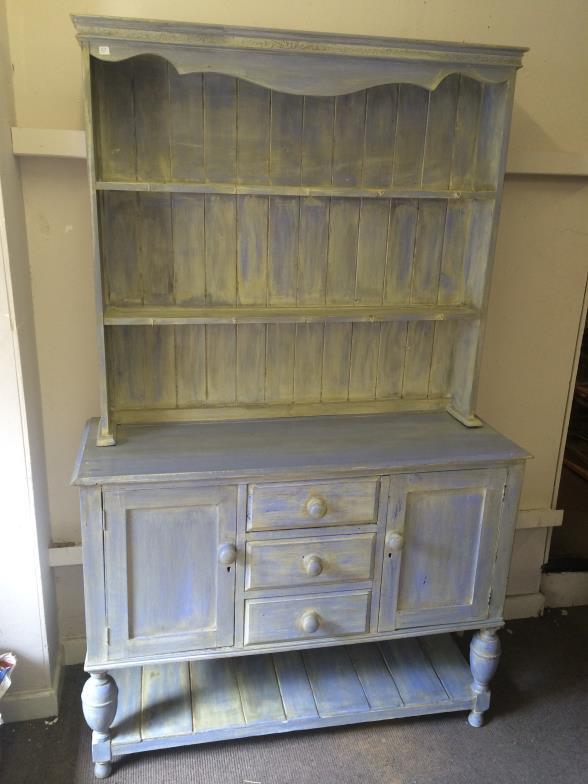 Vintage Style Painted Dresser 194cms High x 122Wide x 43Deep To bid live please visit www.