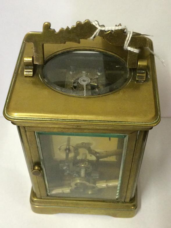 Carriage Clock 13 x 9 x 8 To bid live please visit www.yeovilauctionrooms.com - Image 4 of 4