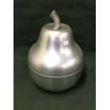 Vintage Aluminium Ice Bucket In The Form Of A Pear To bid live please visit www.yeovilauctionrooms.