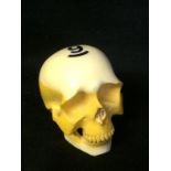 Bespoke Carved Skull, From a 9 Ball To bid live please visit www.yeovilauctionrooms.com