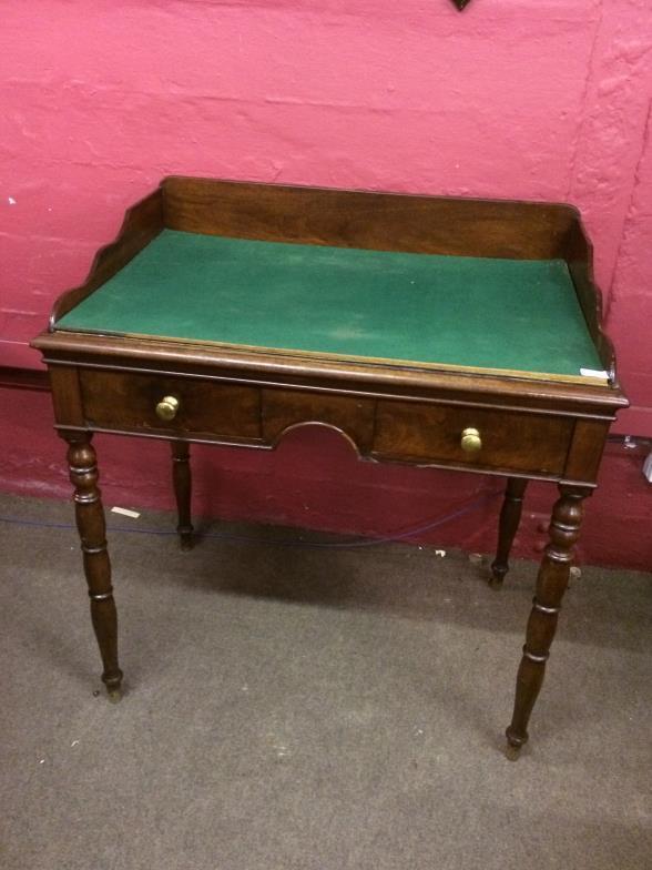 19thC French Walnut 2 Draw Desk To bid live please visit www.yeovilauctionrooms.com