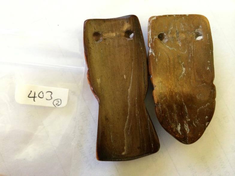 2 x African IKOKOS Made From Elephant Bone And Given As A Sign Of Manhood To bid live please visit - Image 2 of 2