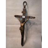 Large Vintage Bronze Crucifix  77 x 36 cm To bid live please visit www.yeovilauctionrooms.com