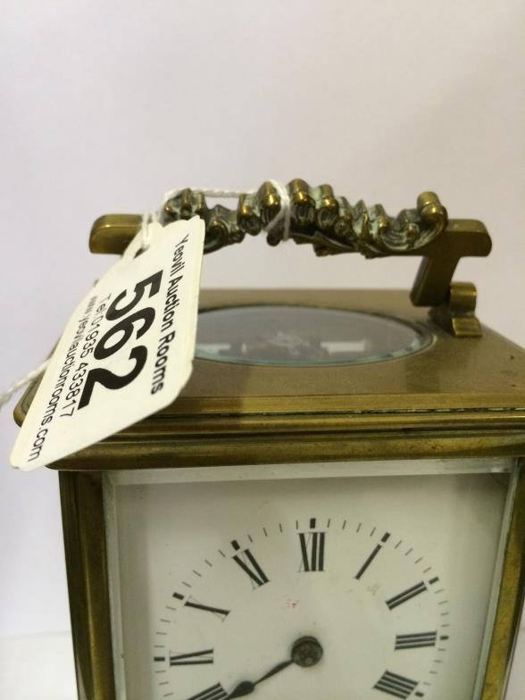 Carriage Clock 13 x 9 x 8 To bid live please visit www.yeovilauctionrooms.com - Image 2 of 4