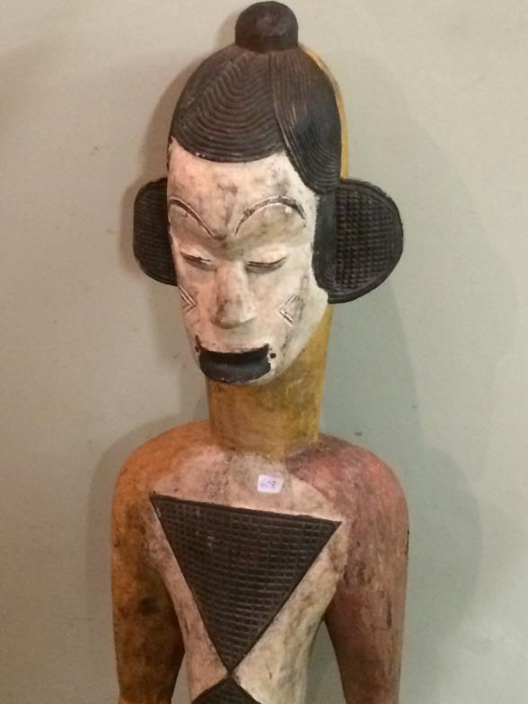 Large IJO Wooden Tribal Figure Measures 106 high cms To bid live please visit www. - Image 2 of 2