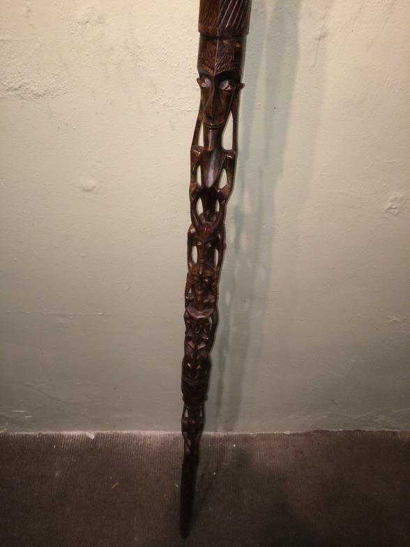 A Sumatra Staff, Possibly With Buffalo Hair To bid live please visit www.yeovilauctionrooms.com - Image 3 of 4