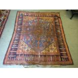 Vintage Carpet, Measures 183 x 150 cm To bid live please visit www.yeovilauctionrooms.com