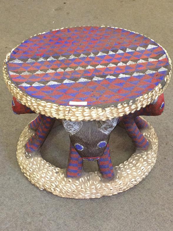 Cameroon Beaded Table To bid live please visit www.yeovilauctionrooms.com
