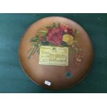 Watcombe Presentation Plate Hand Painted with Rose Design and Depicting The Warrant Card and