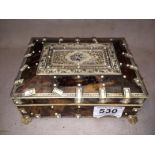 A VIZAGAPATAN Ivory And Tortoiseshell Casket 16w x 12d x 6.5h cms To bid live please visit www.