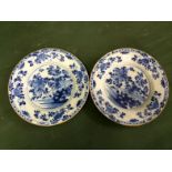Pair Of 18thC Delft Plates 22 cms In diameter To bid live please visit www.yeovilauctionrooms.com
