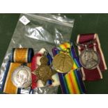 WW1 Long Service Trio Named To A.Cpl W.T. Eggleson Royal Artillery With His Named Long Service And