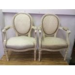 Pair Of Decorative Vintage French Fauteils To bid live please visit www.yeovilauctionrooms.com