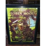 Large Double Sided Metal Pub Sign  "THE ROBIN HOOD" To bid live please visit www.