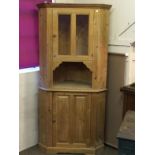 Large Pine Corner Unit To bid live please visit www.yeovilauctionrooms.com