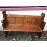 Victorian Oak Pew To bid live please visit www.yeovilauctionrooms.com