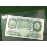 Bank Of England Catterns £1 Note To bid live please visit www.yeovilauctionrooms.com