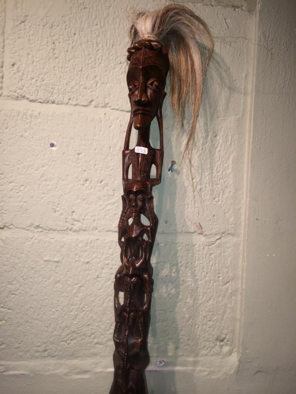 A Sumatra Staff, Possibly With Buffalo Hair To bid live please visit www.yeovilauctionrooms.com - Image 4 of 4