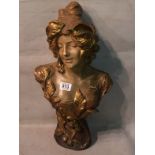 Beautiful GOLDSCHEIDER Terracotta Bust Of A Young Dutch Girl To bid live please visit www.