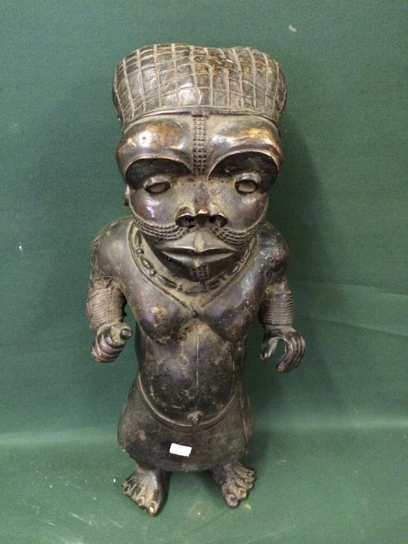 One Of A Pair Of Bronze BENIN Statues To bid live please visit www.yeovilauctionrooms.com