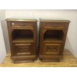 Pair Of Good Quality Pot Cupboards Night Stands C1940/50 To bid live please visit www.
