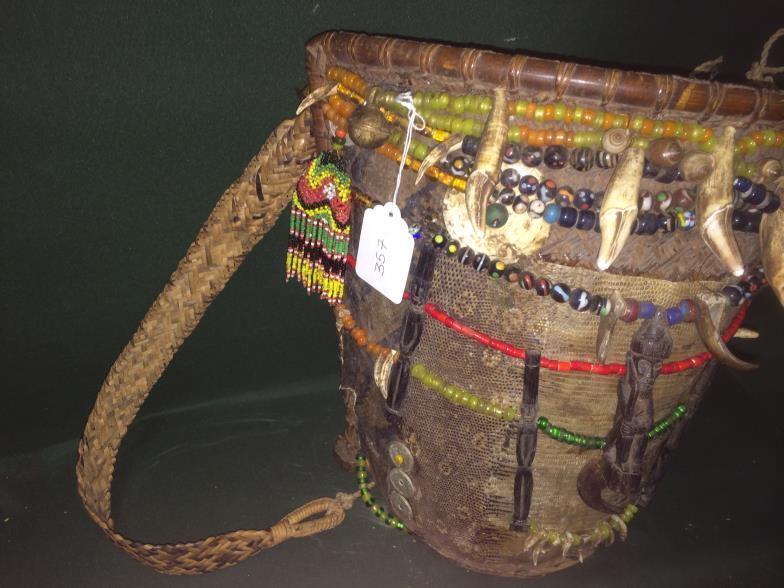 Another Dayak, Baby Carrier, With Decoration To bid live please visit www.yeovilauctionrooms.com - Image 2 of 2