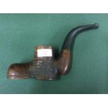 Vintage Pipe Carved In The Form Of A Boot, Treen To bid live please visit www.yeovilauctionrooms.