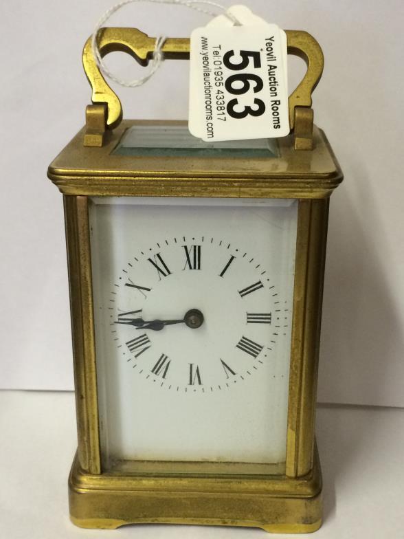 Carriage Clock Measures 12 x 7.5 x 7 To bid live please visit www.yeovilauctionrooms.com