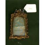 Victorian Gilt Lacquered Brass Frame Having Hair Curls To Celebrate The Birth Of "Carolina" To bid