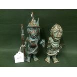 A Pair of BENIN Bronze Guard To bid live please visit www.yeovilauctionrooms.com