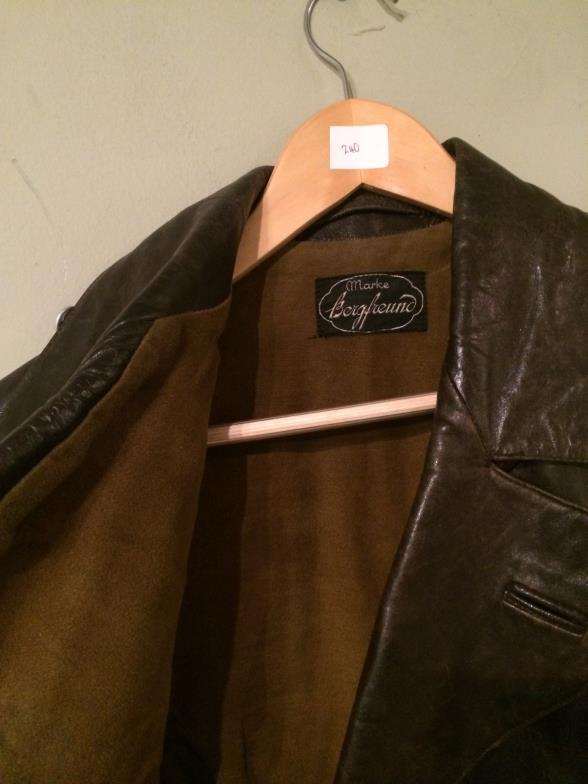 Vintage German Leather Jacket, Possibly Outriders Jacket To bid live please visit www. - Image 2 of 3