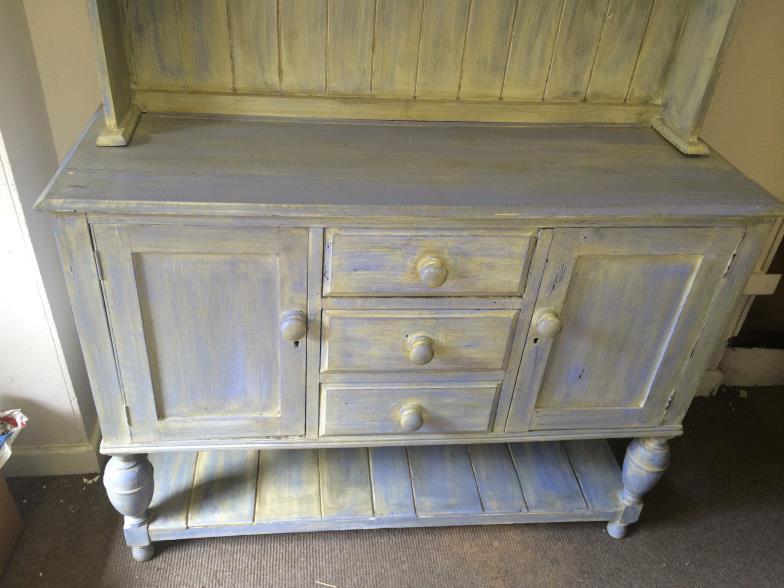 Vintage Style Painted Dresser 194cms High x 122Wide x 43Deep To bid live please visit www. - Image 2 of 3