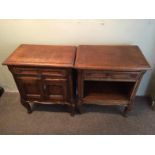 Pair Of Vintage Oak Bedside Tables / Pot Cupboards To bid live please visit www.yeovilauctionrooms.