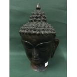 Bronze Buddha Head, Measures 23cm To bid live please visit www.yeovilauctionrooms.com