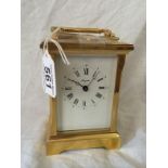 Angelus Carriage Clock Measures 14 x 9.5 x 8.5 To bid live please visit www.yeovilauctionrooms.com