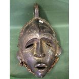 Very Rare Vintage Bronze CHOKWE Ceremonial Bronze Mask, Measurs 32 cm To bid live please visit www.