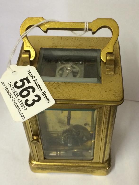 Carriage Clock Measures 12 x 7.5 x 7 To bid live please visit www.yeovilauctionrooms.com - Image 4 of 4