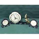 Art Deco Clock and Garniture Set To bid live please visit www.yeovilauctionrooms.com