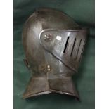 An Early Copy Of A Medievil Knights Close Helmet To bid live please visit www.yeovilauctionrooms.