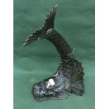 19thC Oriental Bronze Fish, Standing 31cm High To bid live please visit www.yeovilauctionrooms.com