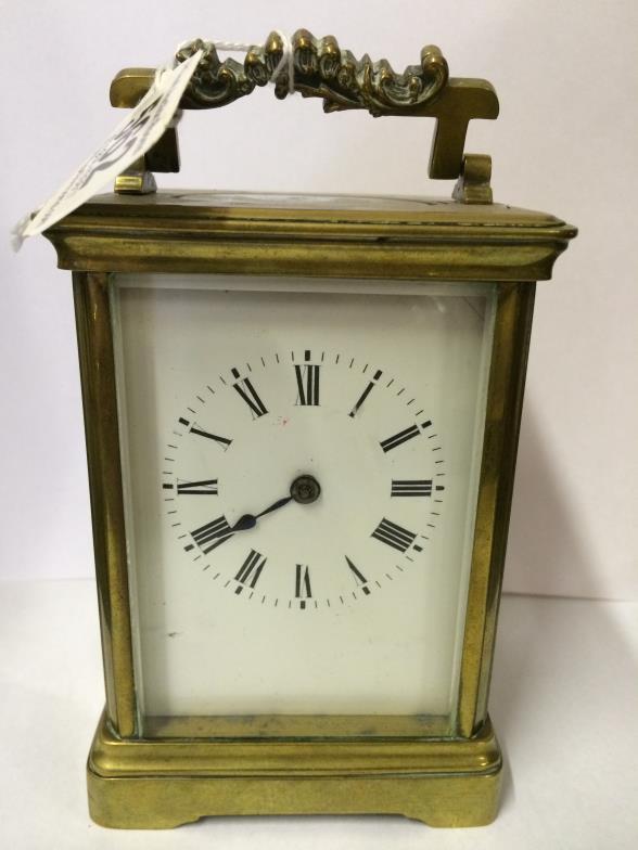 Carriage Clock 13 x 9 x 8 To bid live please visit www.yeovilauctionrooms.com