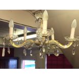 Vintage Maria Theresa Glass Chandelier To bid live please visit www.yeovilauctionrooms.com