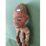 BAMILEKE Beaded Statue Of A Female Measures 60 cms To bid live please visit www.yeovilauctionrooms.