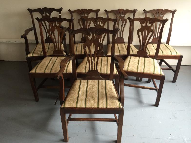 Set of Eight Georgian Dining Chairs To bid live please visit www.yeovilauctionrooms.com