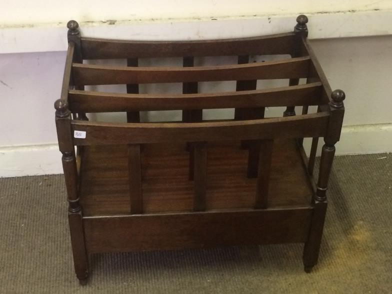 Georgian Style Mahogany Canterbury / Magazine Rack 56cms Wide x 51High X 36 Deep To bid live