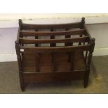 Georgian Style Mahogany Canterbury / Magazine Rack 56cms Wide x 51High X 36 Deep To bid live